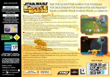 Star Wars Episode I - Battle for Naboo (Europe) box cover back